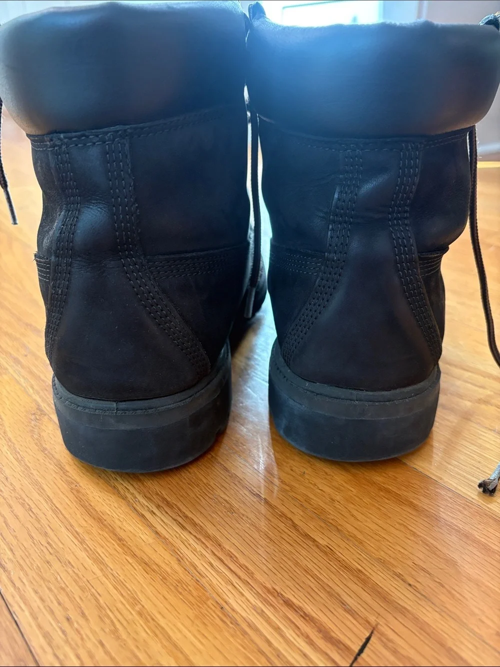 Timberland Black Nubuck Lace-Up Men's Hiking Work Boots